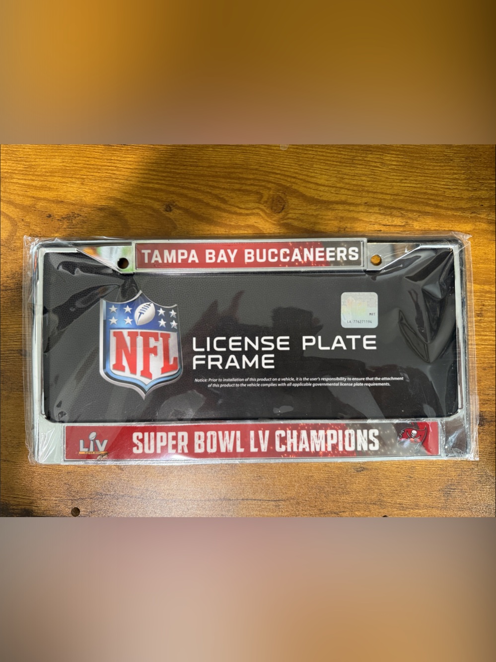 NFL Tampa Bay Buccaneers License Plate Frame - Black, Red, White